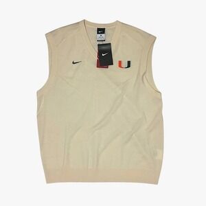 Nike Miami Hurricanes V-neck Sweater Vest Size‎ M